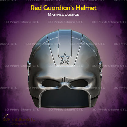 Red Guardian Helmet Cosplay Marvel Comics 3D Print Model STL File 3DPrintStoreSTL