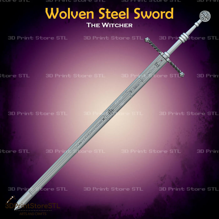 Wolven Steel Sword Cosplay The Witcher 3D Print Model STL File 3DPrintStoreSTL