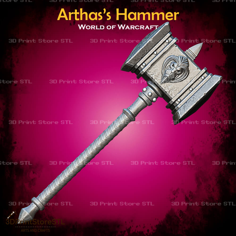 Arthas Hammer Cosplay World Of Warcraft 3D Print Model STL File
