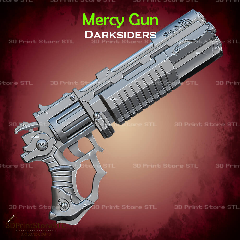 Mercy Gun Cosplay Darksiders 3D Print Model STL File 3DPrintStoreSTL