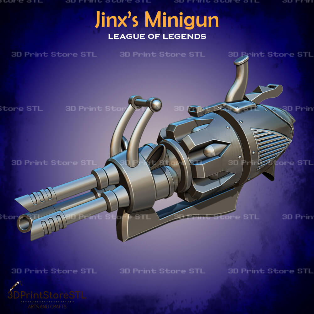 Jinx Minigun Cosplay League of Legends 3D Print Model STL File 3DPrintStoreSTL