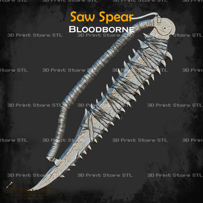 Saw Spear Cosplay Bloodborne 3D Print Model STL File 3DPrintStoreSTL