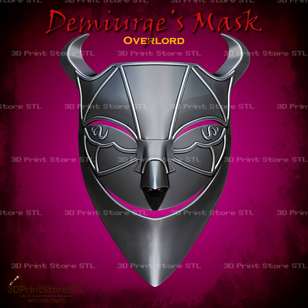Demiurge Mask Cosplay Overlord 3D Print Model STL File 3DPrintStoreSTL