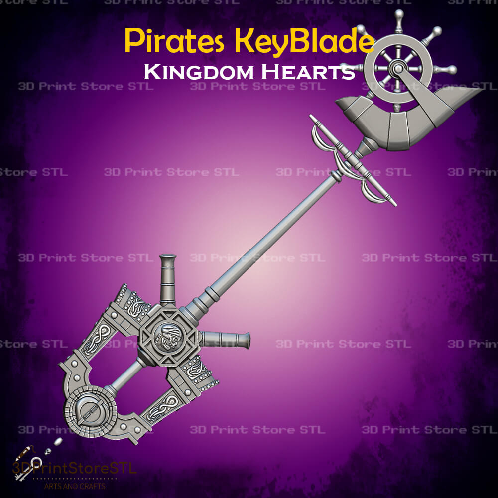 Pirates Key Blade Cosplay Kingdom Hearts 3D Print Model STL File 3DPrintStoreSTL