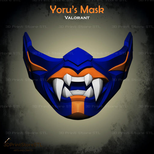 Valorant Yoru Mask Cosplay 3D Print Model STL File 3DPrintStoreSTL