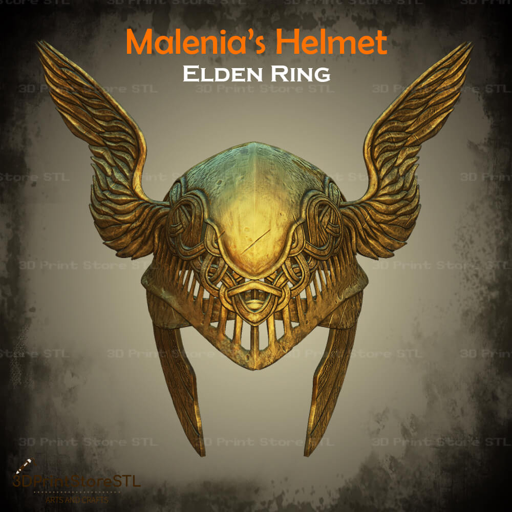 Malenia Helmet Cosplay Elden Ring 3D Print Model STL File 3DPrintStoreSTL