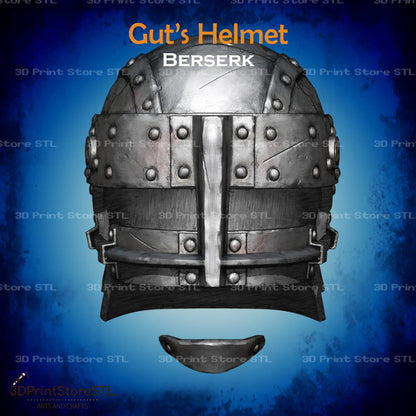 Guts Helmet Cosplay Berserk 3D Print Model STL File 3DPrintStoreSTL