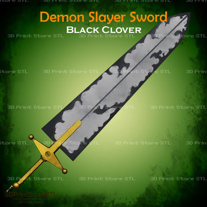 Demon Slayer Sword Cosplay Black Clover 3D Print Model STL File 3DPrintStoreSTL