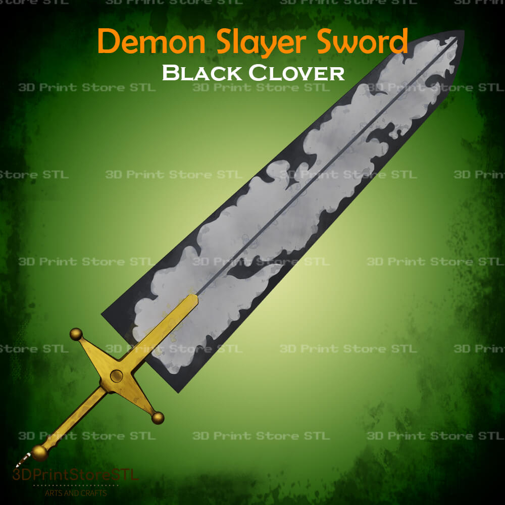 Demon Slayer Sword Cosplay Black Clover 3D Print Model STL File 3DPrintStoreSTL