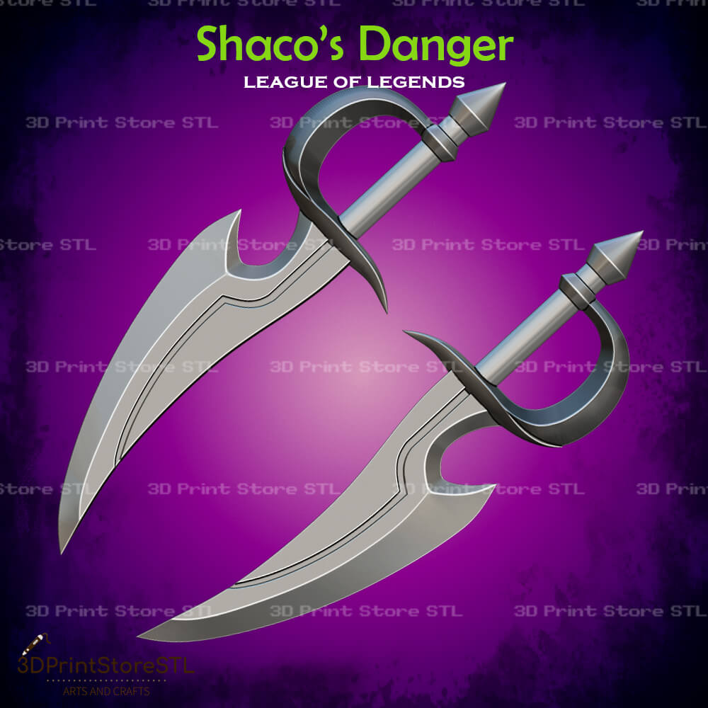 Shaco Danger Cosplay League of Legends 3D Print Model STL File 3DPrintStoreSTL