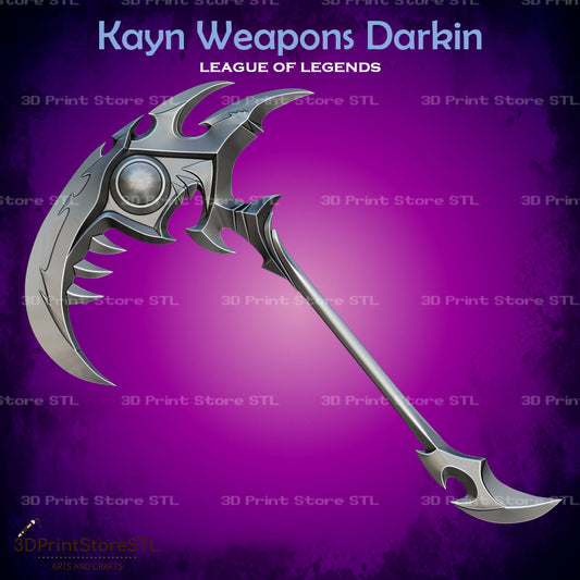 Kayn Darkin Scythes Cosplay League of Legends 3D Print Model STL File 3DPrintStoreSTL