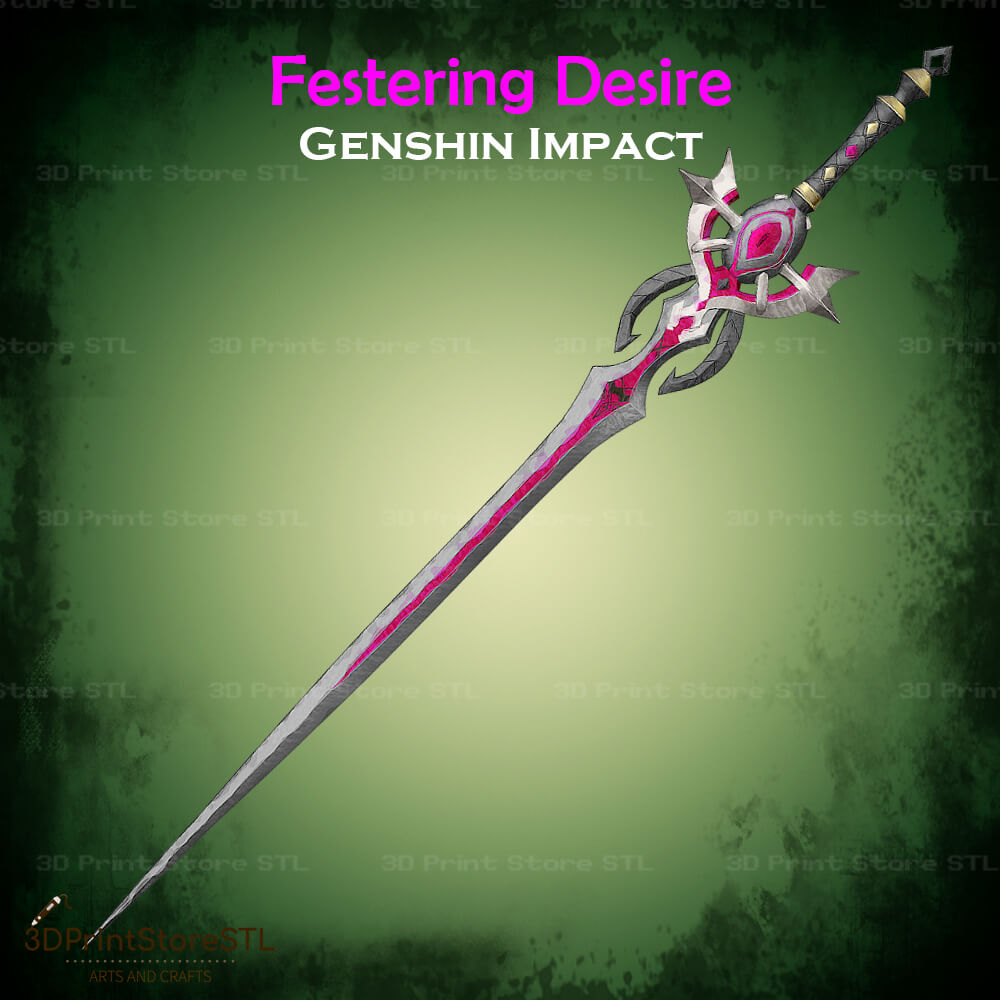 Festering Desire Cosplay Genshin Impact 3D Print Model STL File 3DPrintStoreSTL