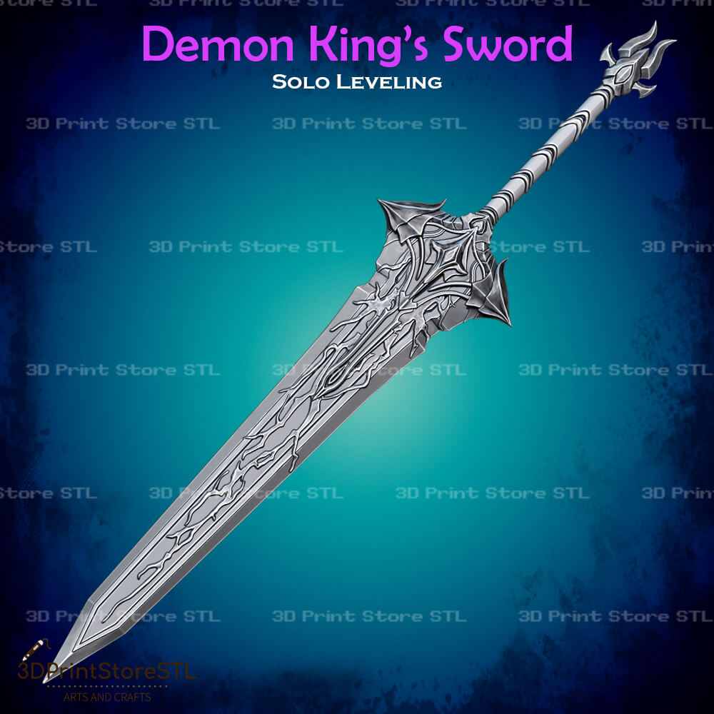 Demon King Sword Cosplay Solo Leveling 3D Print Model STL File 3DPrintStoreSTL