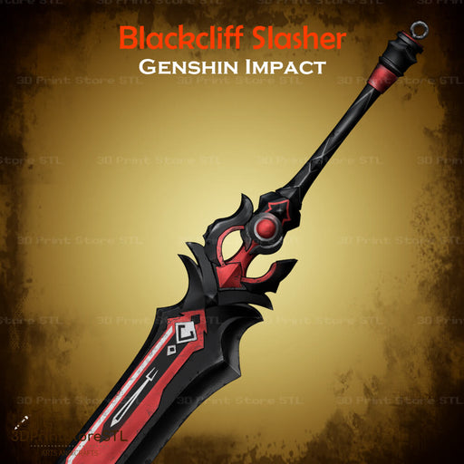 Blackcliff Slasher Sword Cosplay Genshin Impact 3D Print Model STL File 3DPrintStoreSTL