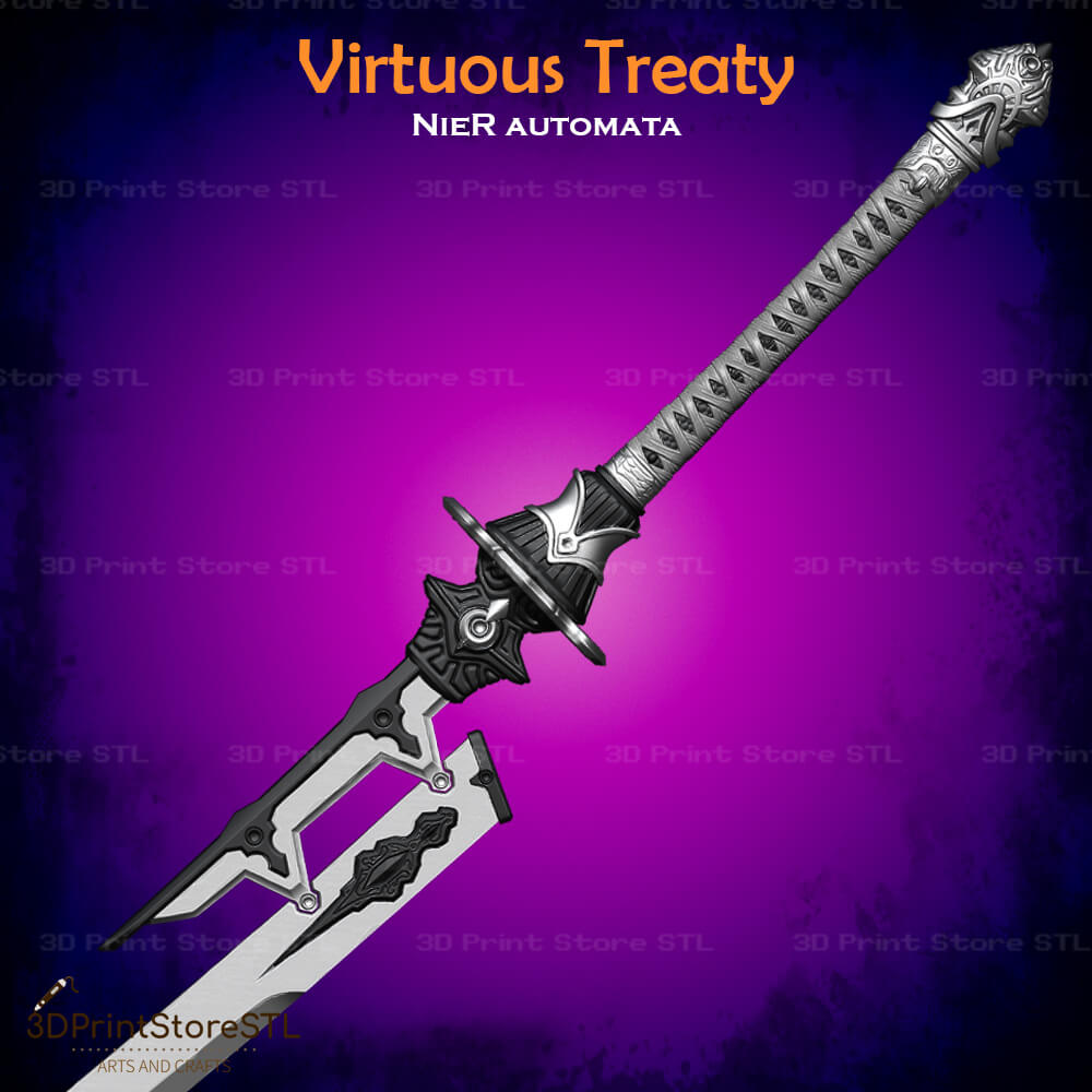 Virtuous Treaty Sword Cosplay NieR Automata 3D Print Model STL File + Taxes 3DPrintStoreSTL