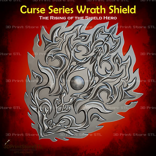 Curse Series Shield Cosplay The Rising of the Shield Hero 3D Print Model STL File 3DPrintStoreSTL