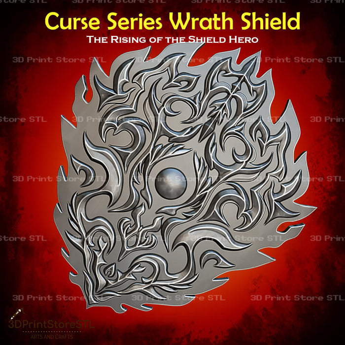 Curse Series Shield Cosplay The Rising of the Shield Hero 3D Print Model STL File 3DPrintStoreSTL