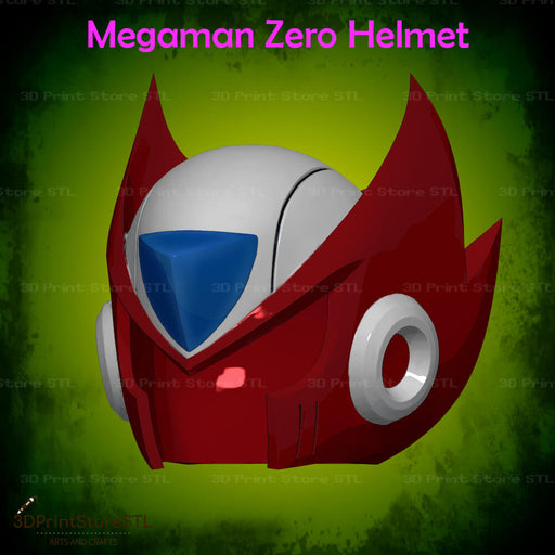 Megaman Zero Helmet Cosplay Megaman Zero 3D Print Model STL File 3DPrintStoreSTL