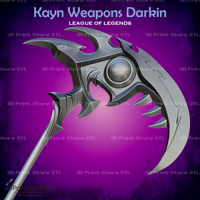 Kayn Darkin Scythes Cosplay League of Legends 3D Print Model STL File 3DPrintStoreSTL