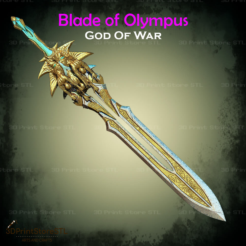 Blade Of Olympus Cosplay God of War 3D Print Model STL File 3DPrintStoreSTL