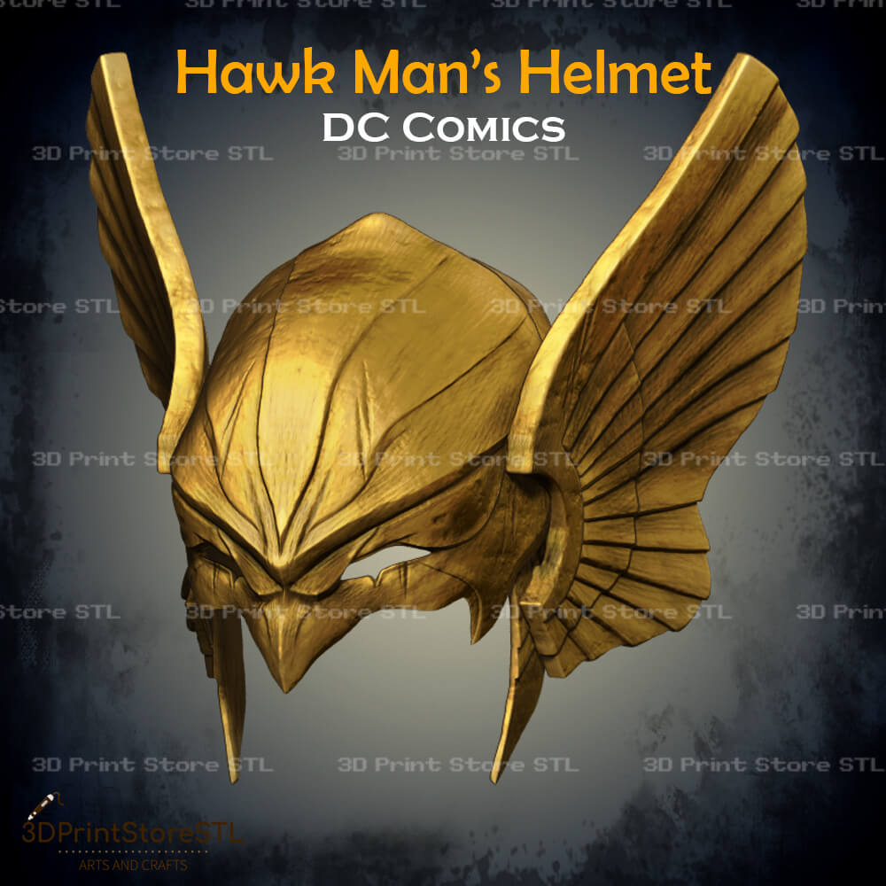 Hawkman Helmet Cosplay DC Comics 3D Print Model STL File 3DPrintStoreSTL