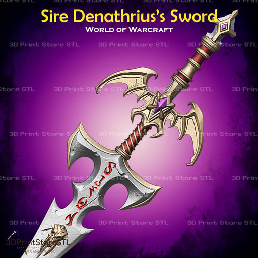 Sire Denathrius Sword Cosplay World Of Warcraft 3D Print Model STL File 3DPrintStoreSTL