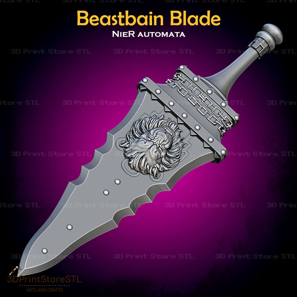 Beastbain Blade Cosplay NieR Automata 3D Print Model STL File 3DPrintStoreSTL