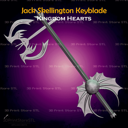 Jack Skellington Keyblade Cosplay Kingdom Hearts 3D Print Model STL File 3DPrintStoreSTL