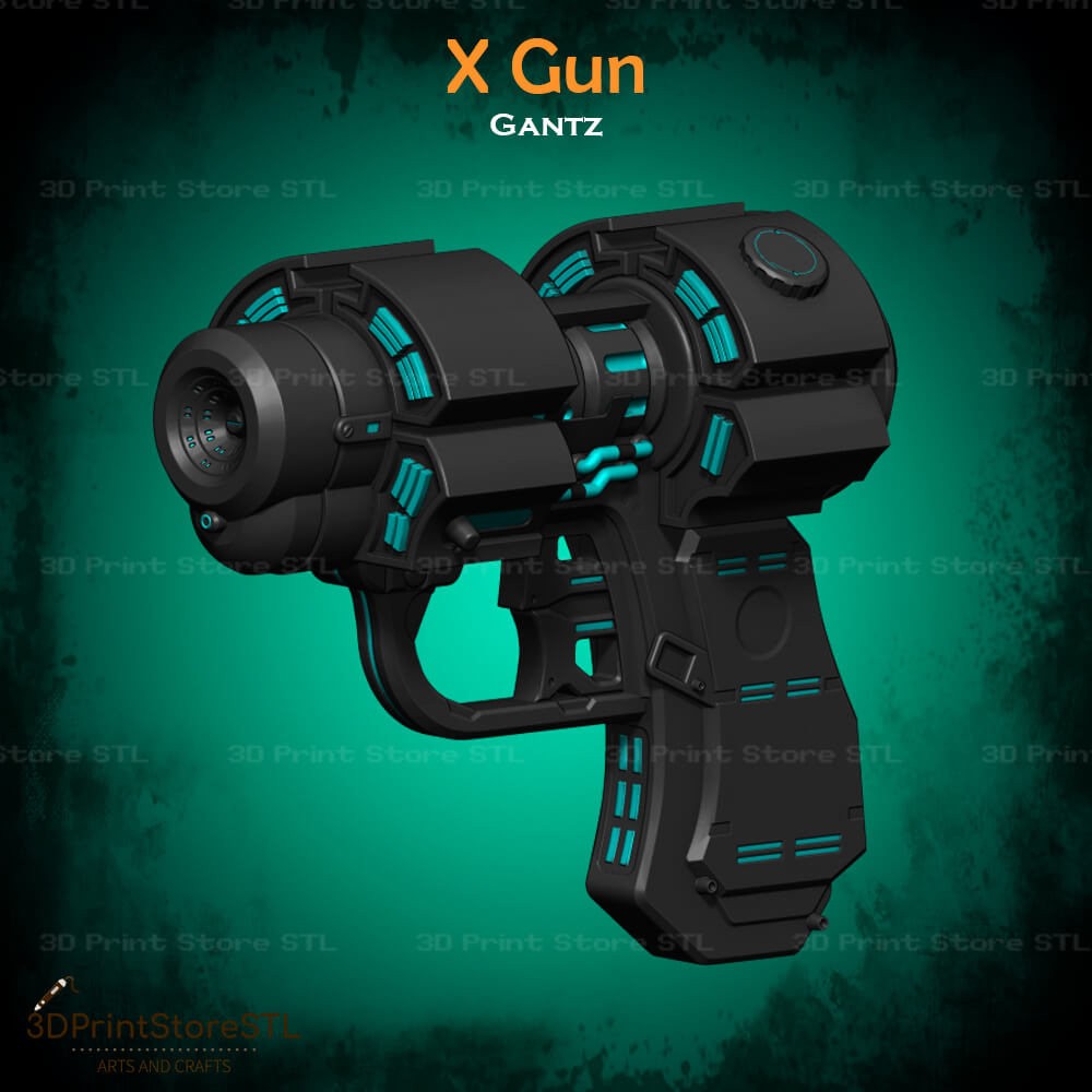 X Gun - GantZ - Cosplay - Fan Art - 3D Print Model - STL File - 3DPrintStoreSTL