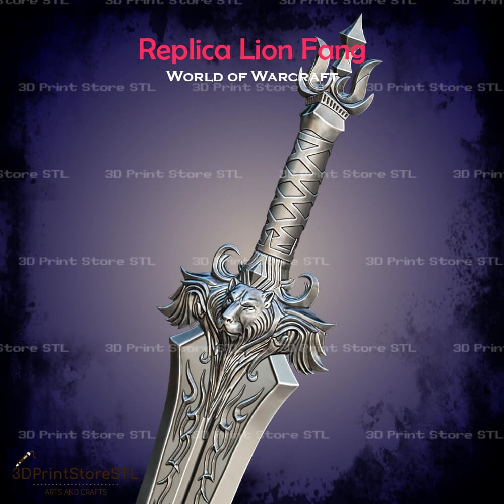 Replica Lion Fang Cosplay World Of Warcraft 3D Print Model STL File 3DPrintStoreSTL