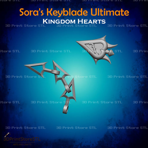 Sora Key Blade Ultima Cosplay Kingdom Hearts 3D Print Model STL File 3DPrintStoreSTL