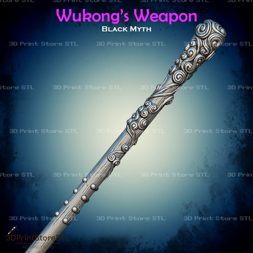 WuKong weapon Cosplay Black Myth 3D Print Model STL File 3DPrintStoreSTL