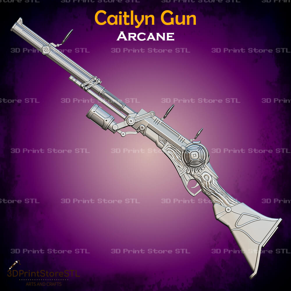 Caitlyn Gun Cosplay Arcane 3D Print Model STL File 3DPrintStoreSTL