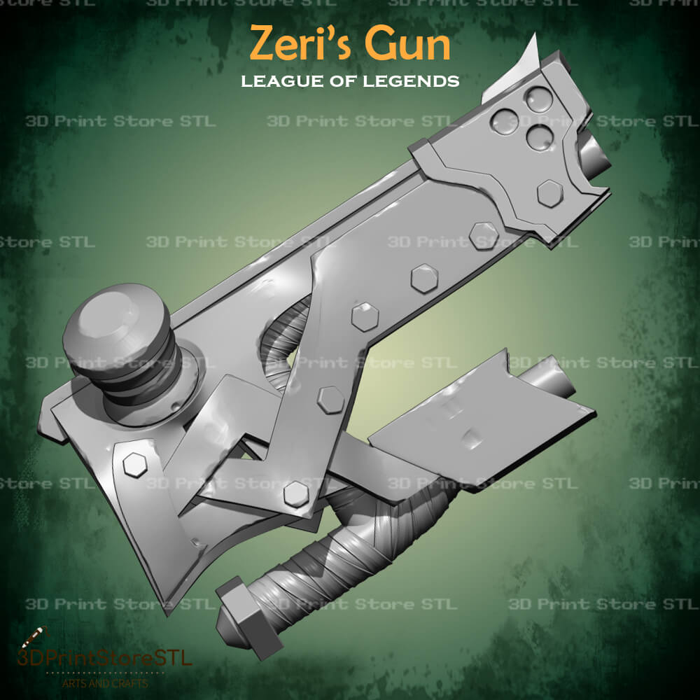 Zeri Gun Cosplay League of Legends 3D Print Model STL File 3DPrintStoreSTL