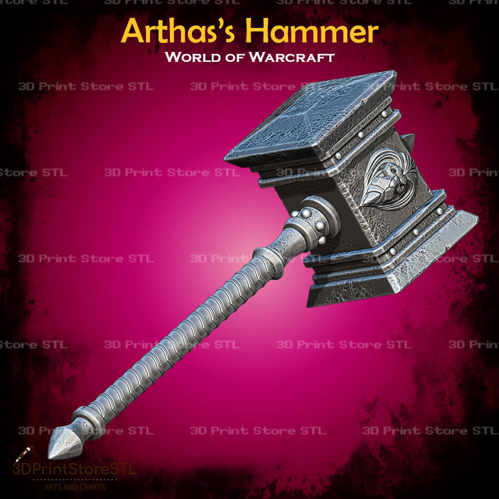 Arthas Hammer Cosplay World Of Warcraft 3D Print Model STL File