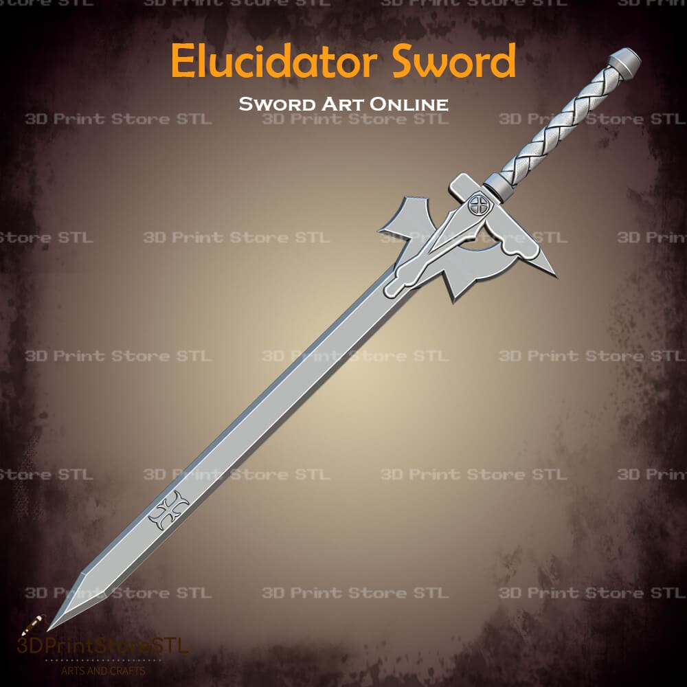 Elucidator Sword Cosplay Sword Art Online 3D Print Model STL File 3DPrintStoreSTL