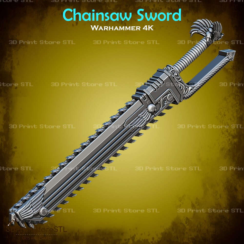 Chainsaw Sword Cosplay Warhammer 40K 3D Print Model STL File ...