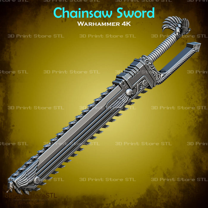Chainsaw Sword Cosplay Warhammer 40K 3D Print Model STL File 3DPrintStoreSTL