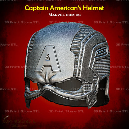 Captain American Helmet Cosplay Marvel Comics 3D Print Model STL File 3DPrintStoreSTL