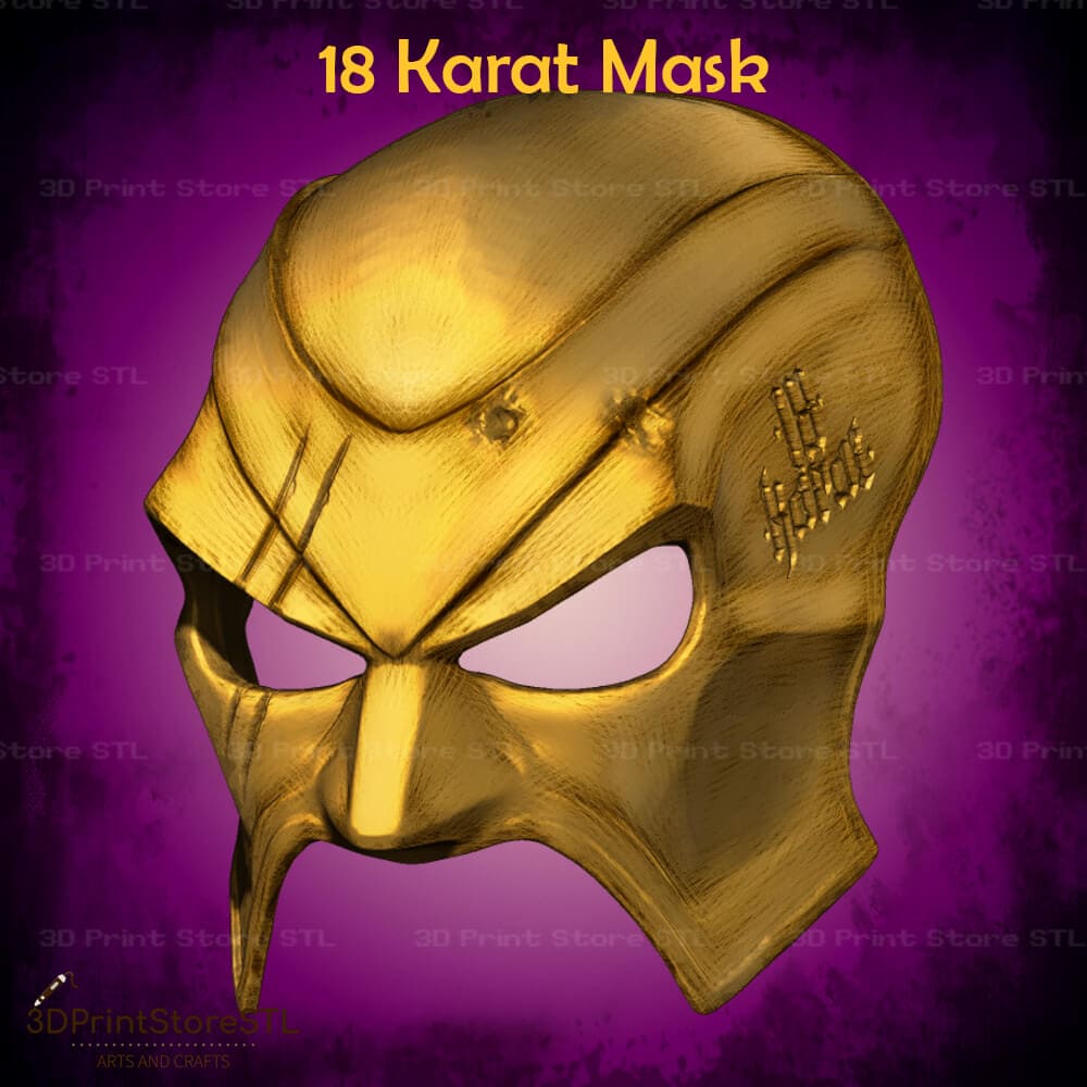 18 Karat Mask Cosplay 3D Print Model STL File 3DPrintStoreSTL