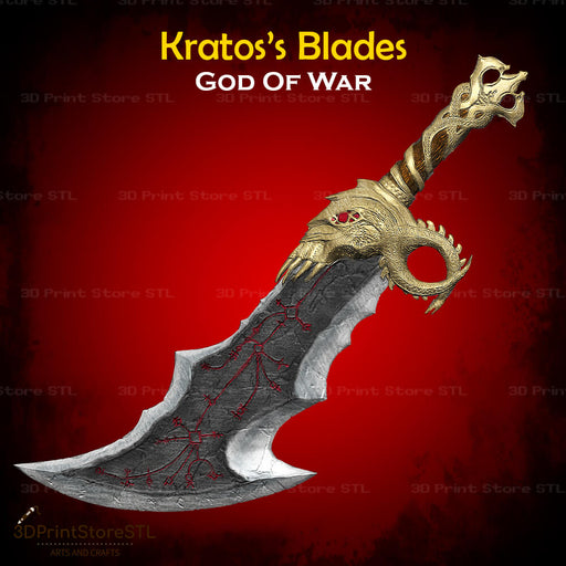 Blades Of Chaos Cosplay God Of War 3D Print Model STL File 3DPrintStoreSTL