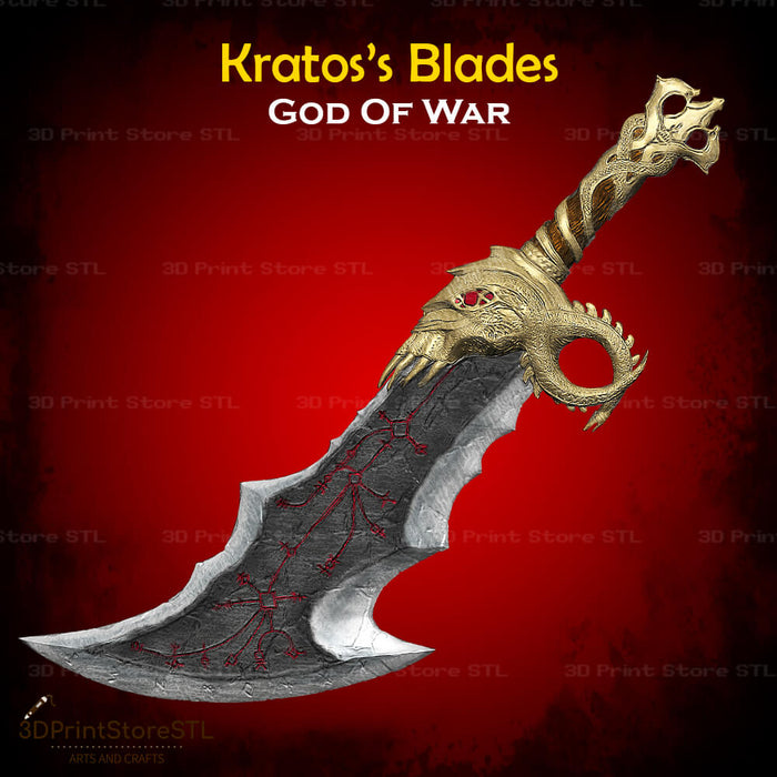 Blades Of Chaos Cosplay God Of War 3D Print Model STL File 3DPrintStoreSTL