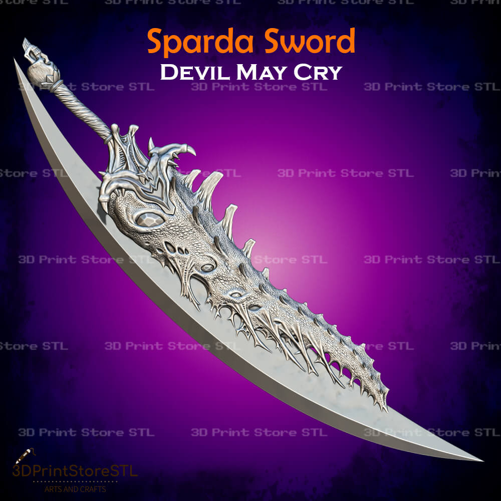 Sparda Sword Cosplay Devil May Cry 3D Print Model STL File 3DPrintStoreSTL