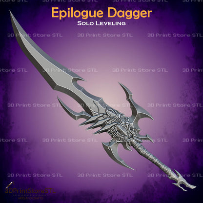 Epilogue Dagger Cosplay Solo Leveling 3D Print Model STL File 3DPrintStoreSTL