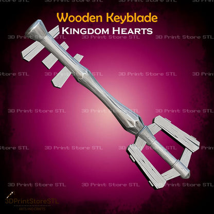 Wooden Keyblade Cosplay Kingdom Hearts 3D Print Model STL File 3DPrintStoreSTL