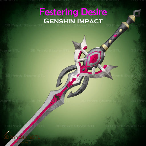 Festering Desire Cosplay Genshin Impact 3D Print Model STL File 3DPrintStoreSTL