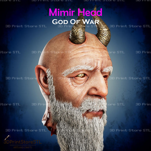 Mimir Head Cosplay God of War 3D Print Model STL File 3DPrintStoreSTL