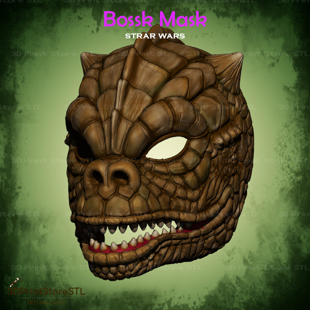 Bossk Mask Cosplay Star Wars 3D Print Model STL File 3DPrintStoreSTL