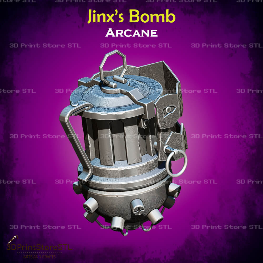 Jinx Bomb Cosplay Arcane 3D Print Model STL File 3DPrintStoreSTL