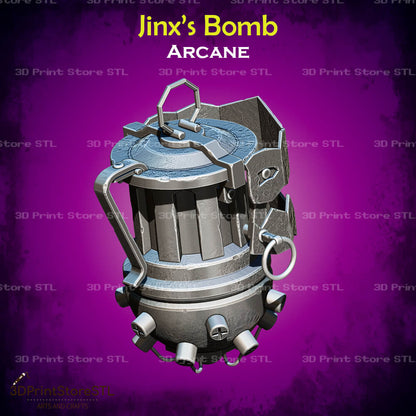 Jinx Bomb Cosplay Arcane 3D Print Model STL File 3DPrintStoreSTL